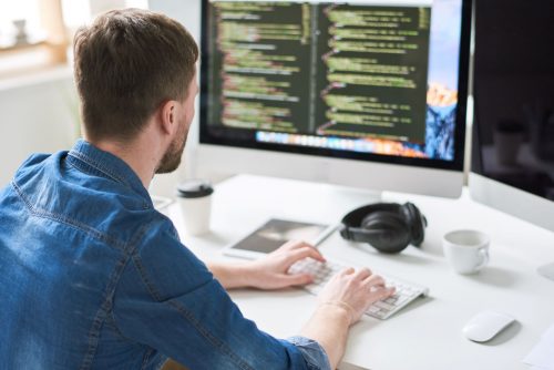 web developer at work